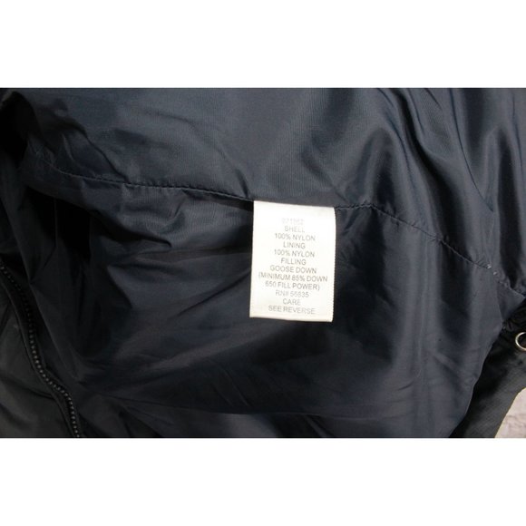 Cabela's Black Puffer Nylon Goose Down Full Zip Winter Snow Cold Jacket XXL - Picture 6 of 9